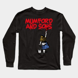 mumford ll girls with red paint Long Sleeve T-Shirt